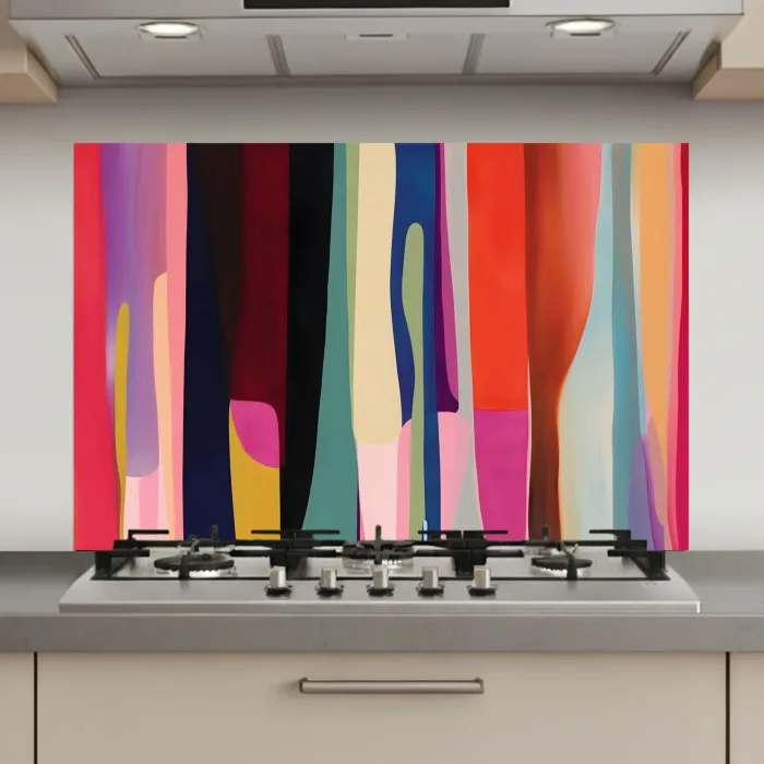 Kleurbanen - Verticaal - Kleurrijk keuken achterwand spatscherm klein -3d_website