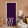 Oh hi - Paars - Cursief deurposter klein -sfeer1