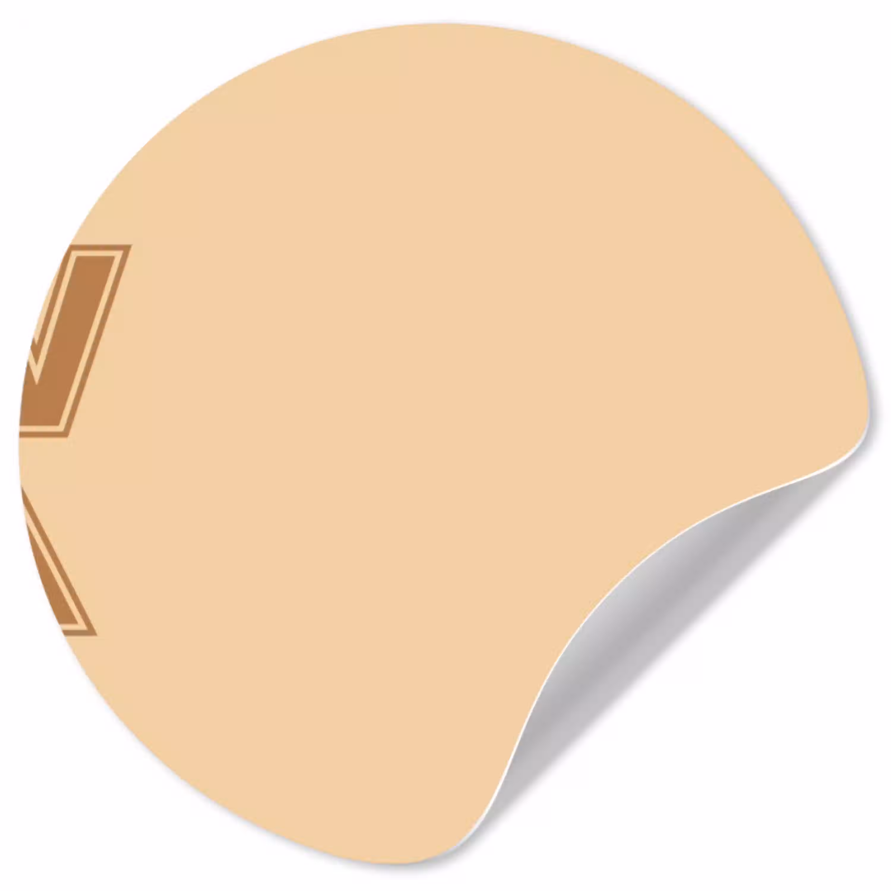 Swag - Bruin - Beige Wandcirkel behangsticker klein -3d