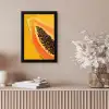 Papaja - Oranje - Topisch fotolijst zwart zonder passe partout klein -sfeer5