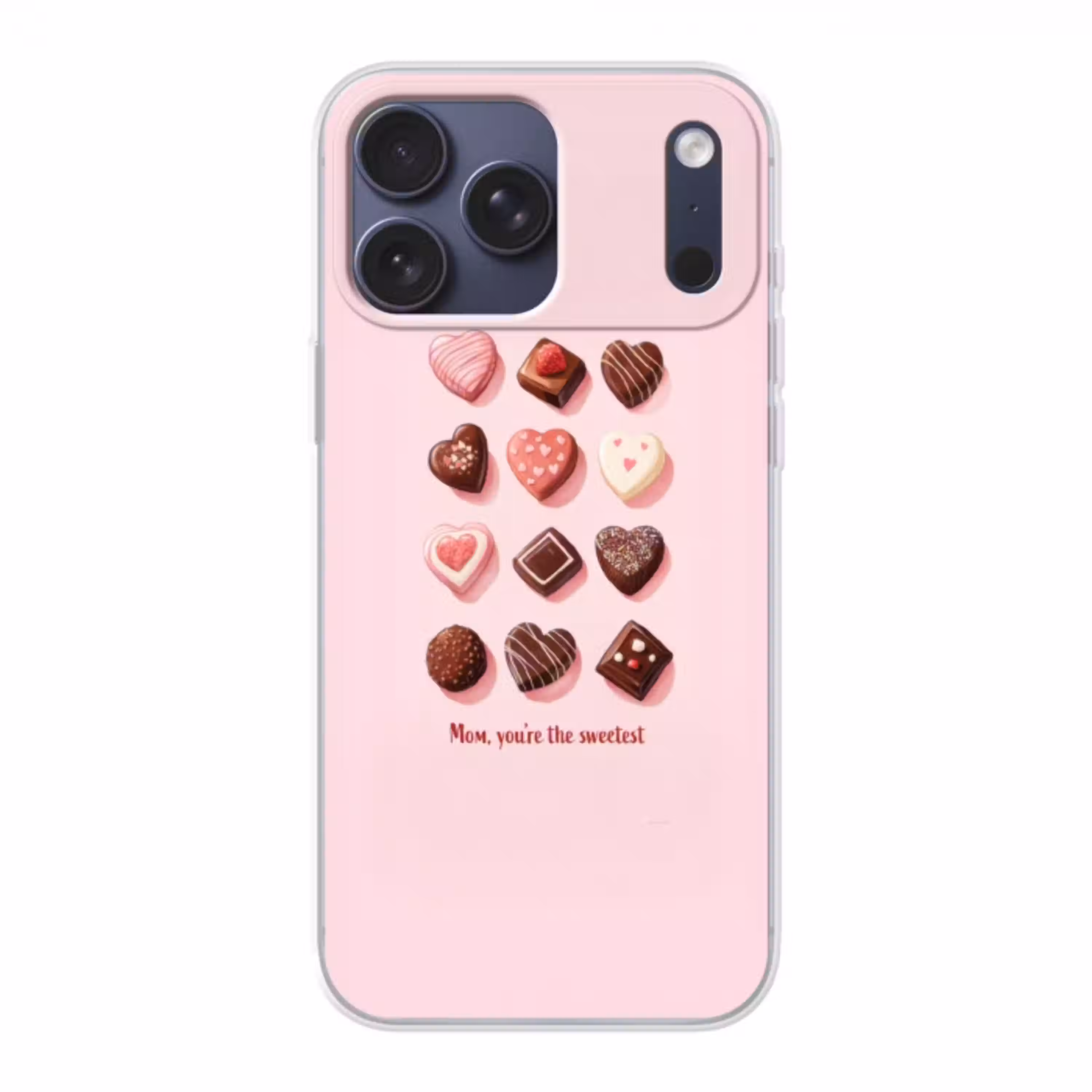 Chocolaatjes - Hartvormig - Liefste Telefoonhoesje iPhone 17 Pro Max klein -3d