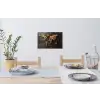 Wereldkaart -  Hout - Mozaïek Muursticker klein -eettafel