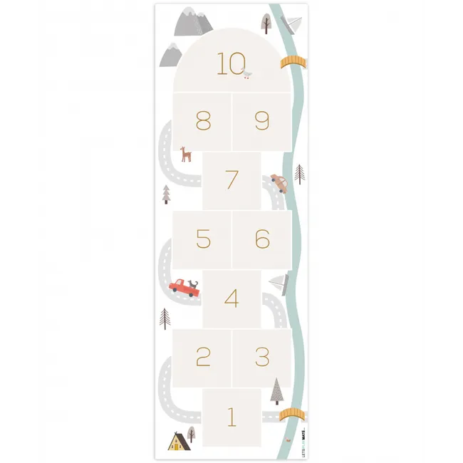 Hinkelpad - Auto - Weg - Kinderen - Rivier Speelmat middel -3d