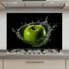 Appel - Groen - Fruit - Water - Zwart keuken achterwand spatscherm klein -3d_website