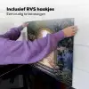Doorkijk - Rozen - Vintage - Bloemen Inductie beschemer met haakjes middel -ky-ophangen-nl