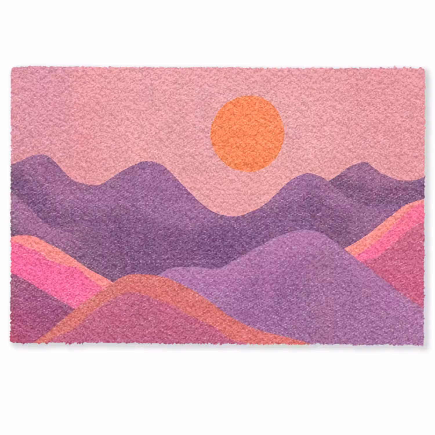 Fußmatte - Sonne - Hügel - Lila - Abstrakt