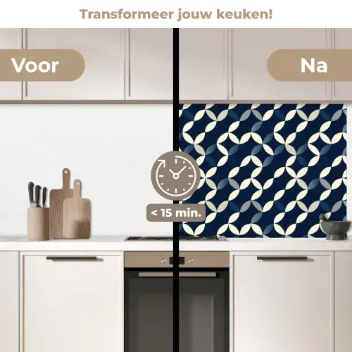 Abstract - Patroon - Blauw keuken achterwand 2 middel 871 -voor-na2_NL
