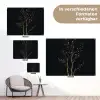Takken - Blaadjes - Zwart tuinposter los doek klein -Xsfeer9_DE