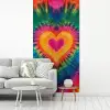 Hart - Tie Dye - Kleurrijk fotobehang vinyl groot -woonkamer
