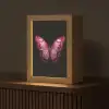 Vlinder - Fuchsia - Grafisch Light Box met kabel (Tafellamp) klein -z3d_website