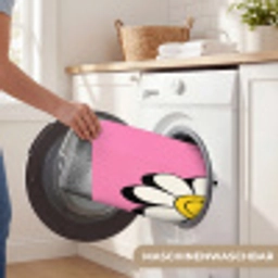 Smiley - Bloem - Roze Badmat klein -USP_WasbaarDE