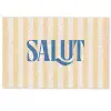 Salut - Quote - Strepen - Geel - Blauw - Wit Deurmat klein -zkaufland3d
