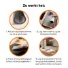 Zandloper - Symmetrisch - Rood - Paars Inductie beschermer vinyl 3mm klein -zzzzzzz-td-werking