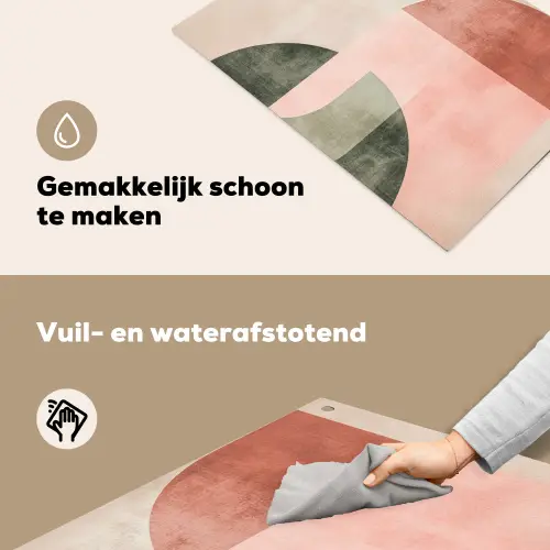 Cirkel - Abstract - Roze Inductie beschemer met haakjes klein -ky-schoon-nl