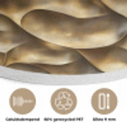 Abstract - Antiek - Goud Akoestische PET Vilt - Rond klein 838 -closeup_NL