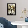 Boom - Abstract - Beige - Goud - Zwart fotolijst zwart zonder passe partout klein -sfeer4