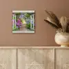 Hortensia - Doorkijk - Bloemen - Zomer - Paars - Pad aluminium wit klein -sfeer4