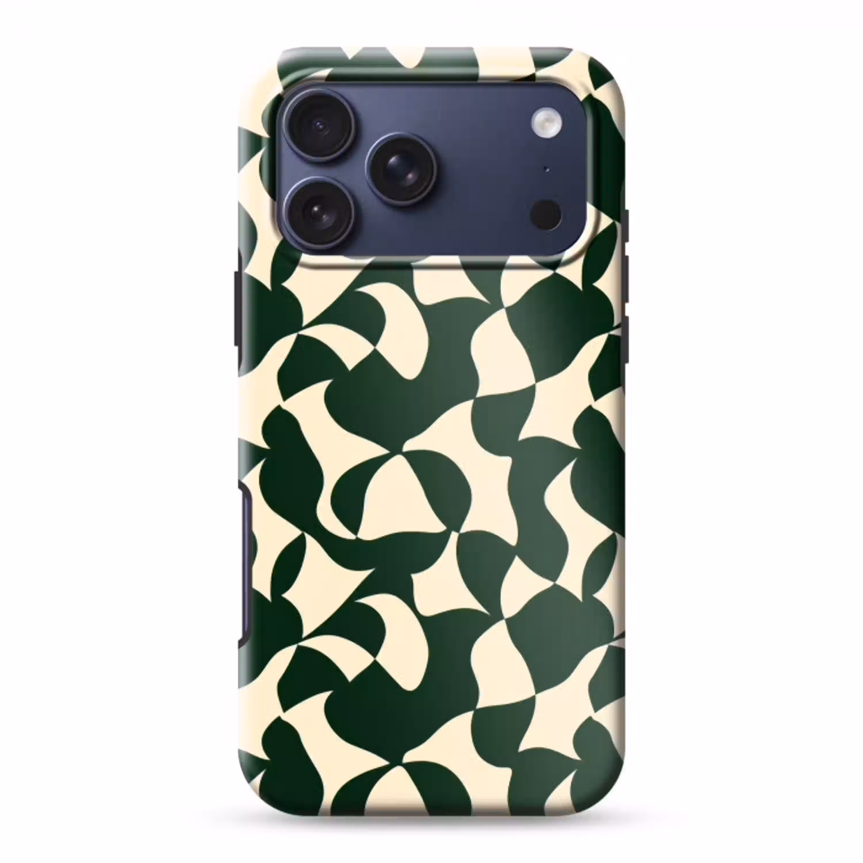 Groen - Organische vlakken - Crème Toughcase MagSafe Apple iPhone 17 Pro Max klein 1019 -3d