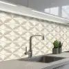 Patroon - Klassiek - Beige keuken achterwand 2 middel 871 -3d_schuin