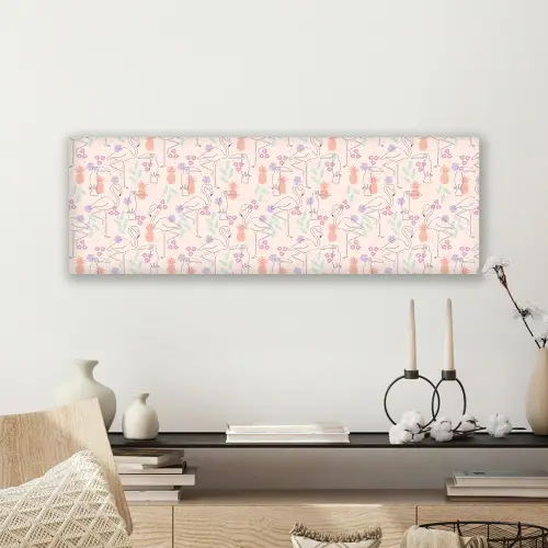 Flamingo - Toekan - Tropisch - Patroon canvas 2cm klein 828 -sfeer6
