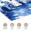 Dorp - Rotswand - Roeiboot - Water poster papier klein -closeup_NL