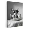 Chihuahua - Hond - Zonnebril - Humoristisch - Zwart - Wit - Spaghetti KitchenYeah - Keuken - Canvas klein -3d