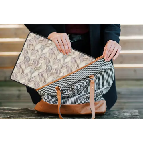 Abstract - Golvend - Pastel laptophoes neopreen klein 279 -tas