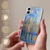 Skyline - Wolkenkrabbers - Water - Blauw Apple iPhone 16 Plus klein -sfeer3_NL