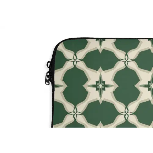 Tegel - Klassiek - Groen laptophoes neopreen klein 279 -detail