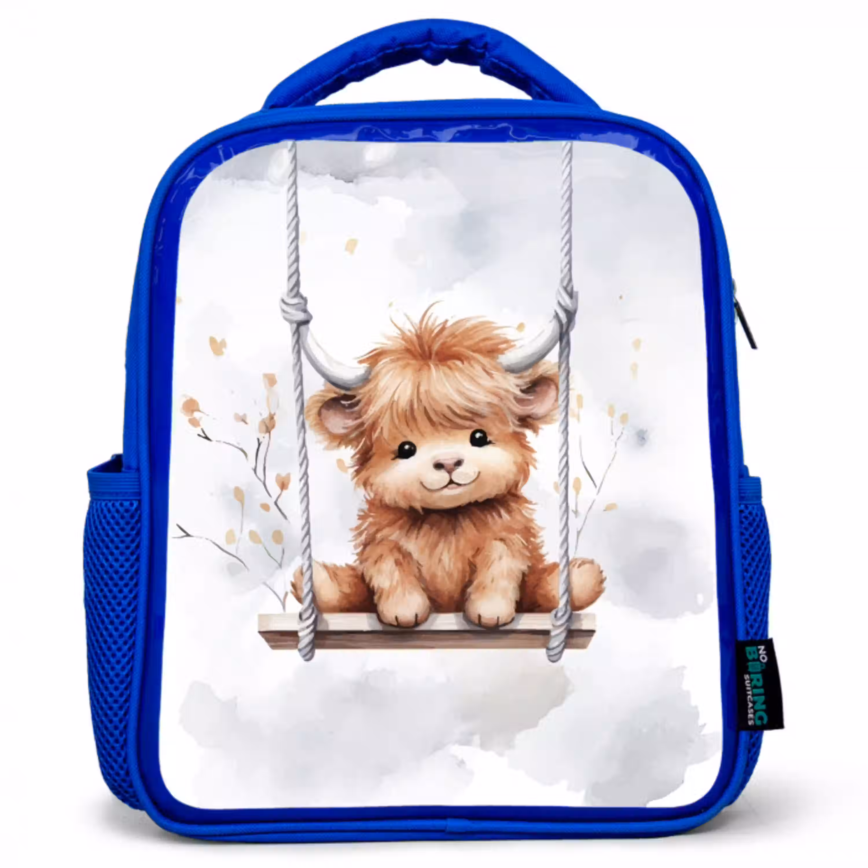 Schotse hooglander - Dier - Kinderen Kinderrugzak - Blauw middel -3d