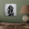 Poedel - Spiegel - Zwart - Wit aluminium wit klein -sfeer2