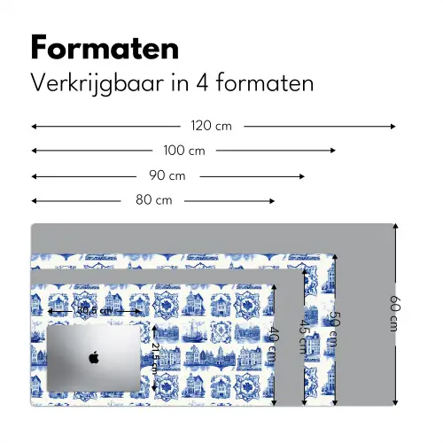 Huizen - Schepen - Blauw Muismat XXL klein 681 -sfeer5