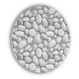 Steentjes - Grijs - Ovaal Akoestische PET Vilt - Rond klein 838 -3d