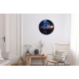 Fantasy - Kosmos - Landschap Wandcirkel aluminium klein -woonkamer