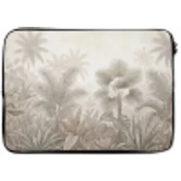 Jungle - Tropisch - Natuur -Vintage - Beige laptophoes neopreen klein -zkaufland3dotto