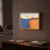 Landschap - Bergen - Zon - Zee Light Box met batterij (Wandlamp) middel -sfeer1