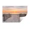 Zonsondergang - Strand - Zand Muursticker klein -3d