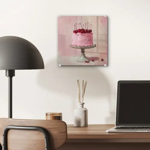 Taart - Pink - Cherry plexiglas 5mm klein -sfeer6