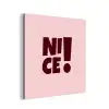 Nice - Uitroepteken - Roze aluminium wit klein -3d