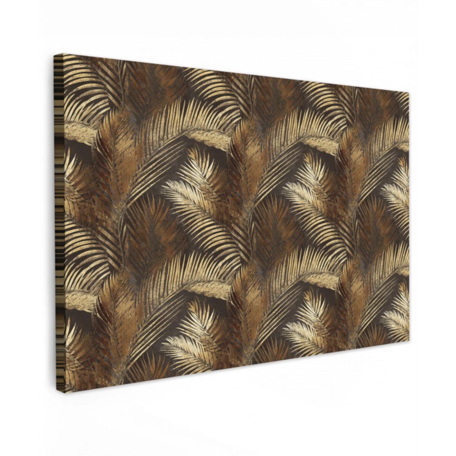 Tropisch - Bladeren - Goud canvas 2cm klein 34 -z3d