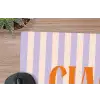 Ciao - Quote - Pastel - Strepen muismat rubber klein -closeup