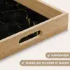 Zwart marmer - Gouden aders - Klassiek Dienblad Rechthoek middel -USP_HandgreepNL
