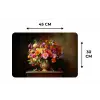 Kleuren - Boeket - Vaas - Hout Placemat vinyl groot -specs