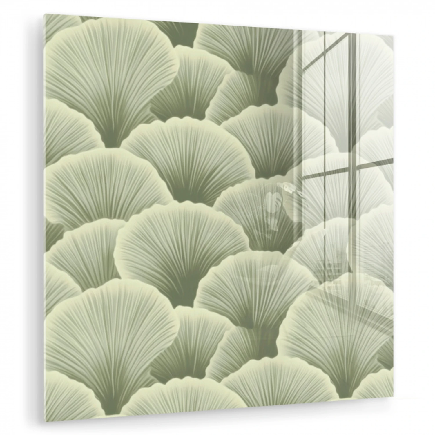 Waaier - Blad - Groen plexiglas 5mm klein 11 -zzzproduct_nieuw