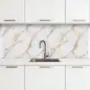 Wit - Goud - Marmer - Aders keuken achterwand 2 middel 871 -3d