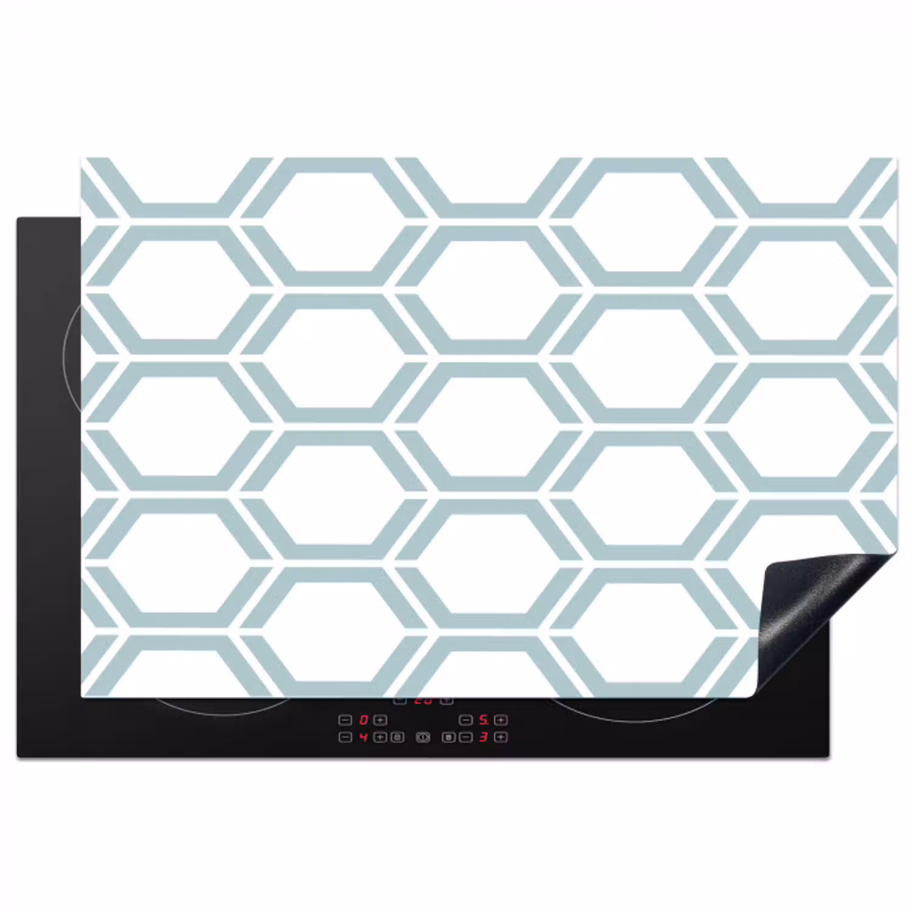 Patroon - Lijn - Design - Hexagon Inductie beschermer vinyl 3mm klein 276 -3d