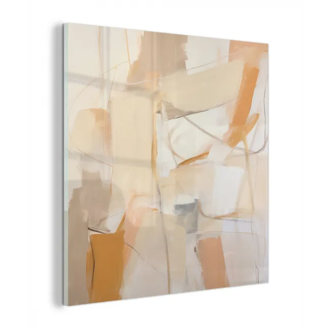 Abstract - Beige - Oranje - Kunst - Modern plexiglas 5mm klein -z3d