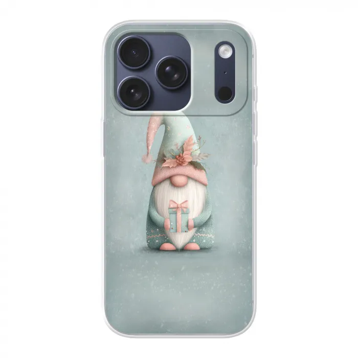 Kerstgnome - Cadeau - Groen Telefoonhoesje iPhone 17 Pro klein -3d