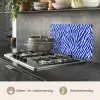 Zebra - Patroon - Kobalt - Blauw keuken achterwand spatscherm klein 900 -usp_NL