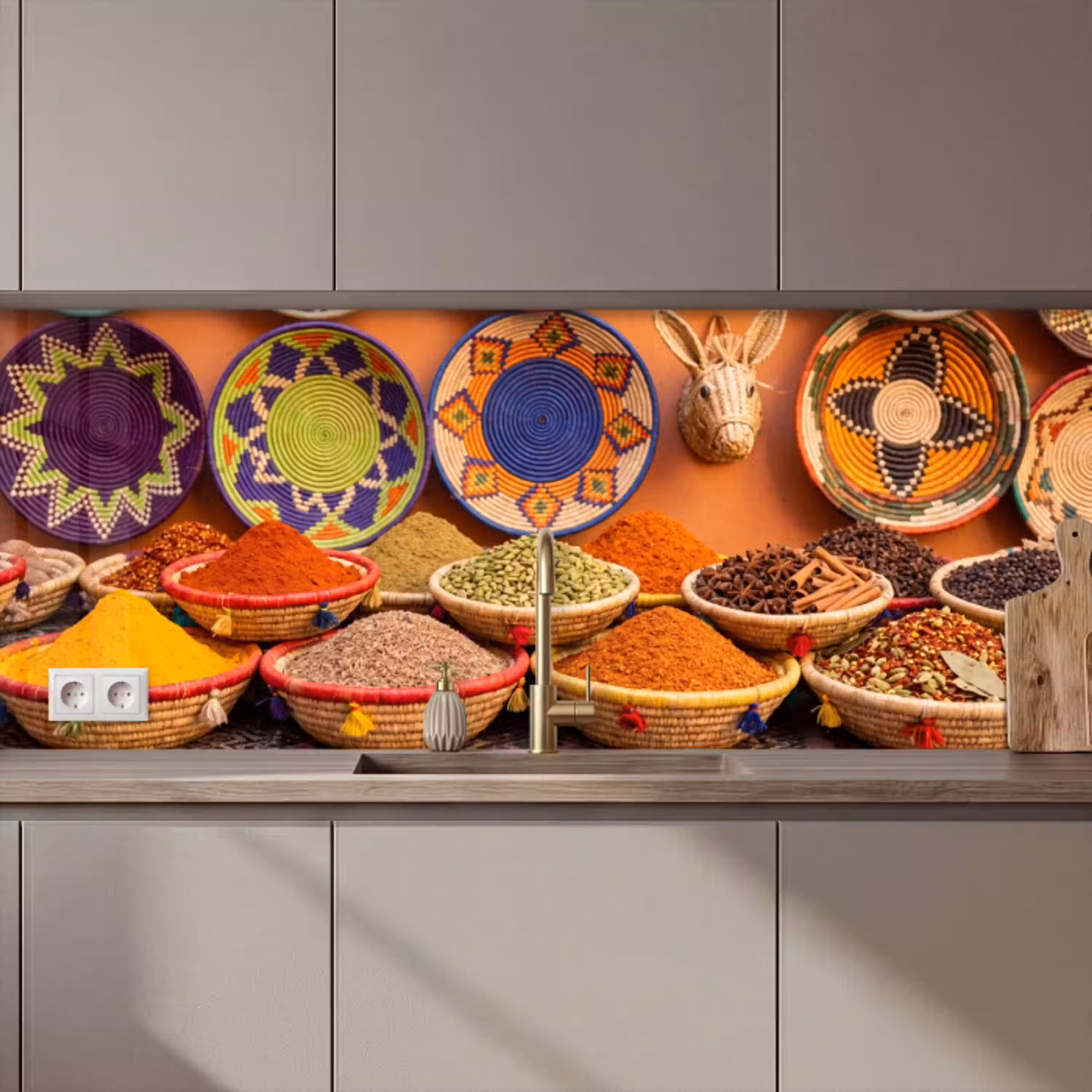 Eten - Kleurrijk - Cultuur keuken achterwand 2 middel zz_3dshopping